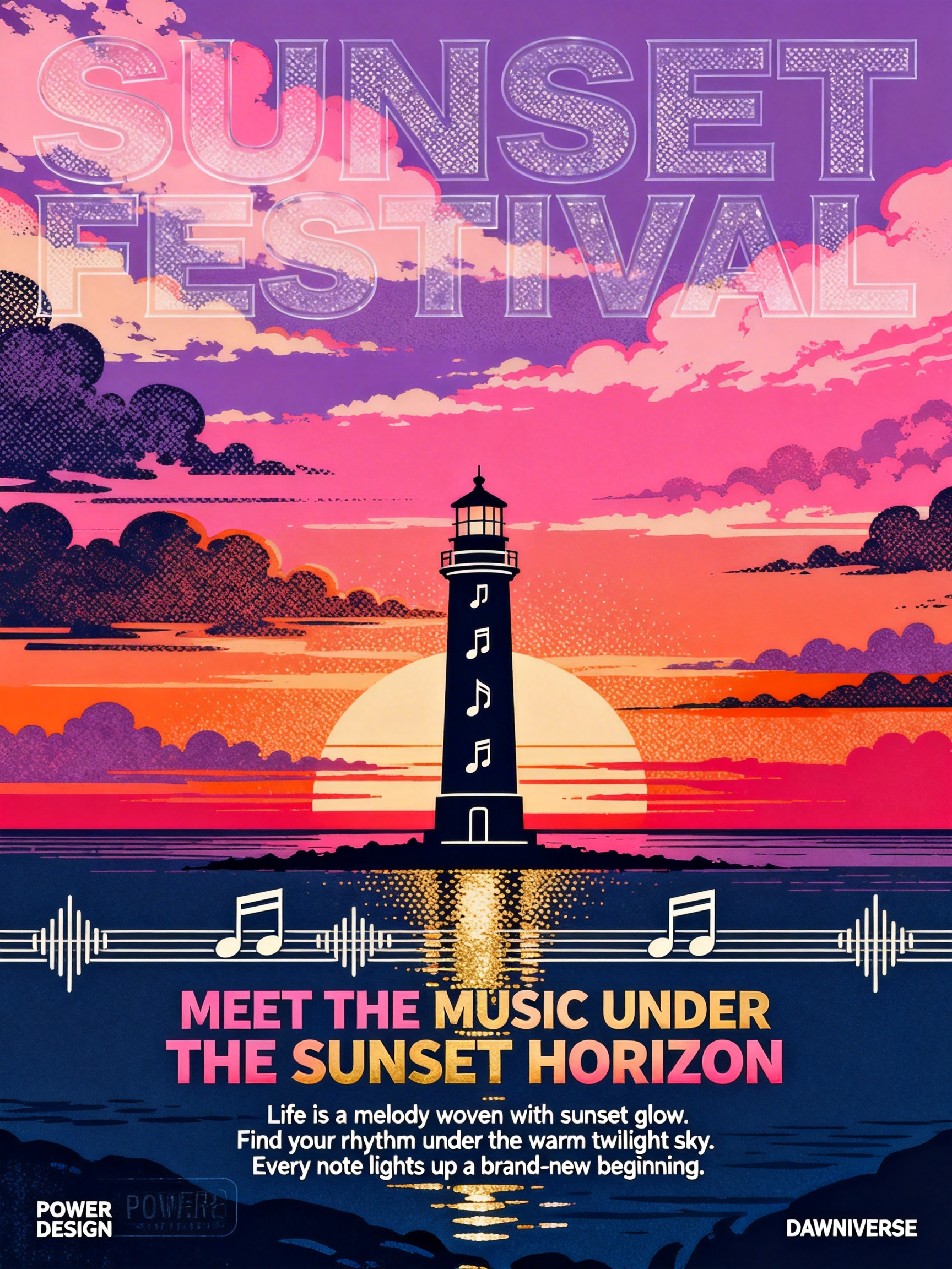 日落音乐会海报